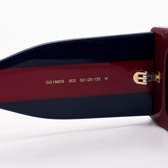 NEW GUCCI GG1860S 003 BURGUNDY/BLUE UNISEX SUNGLASSES GUCCI - Picture 10 of 12